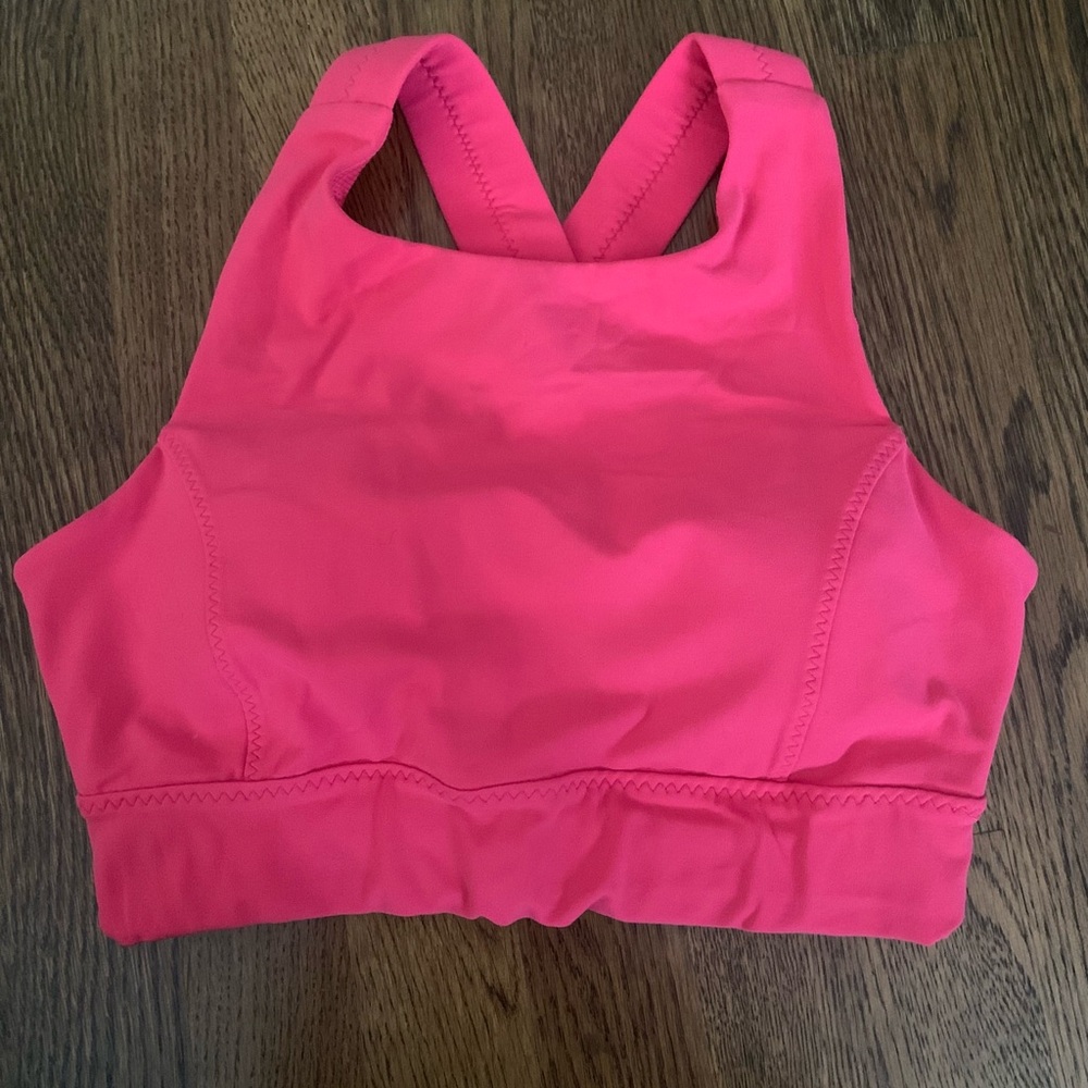 Athleta Pink Crop-type Sports bra